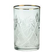 Crystal glass with a gold rim
