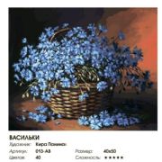 Cornflowers Painting by numbers