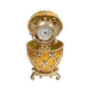 Coronation Eagle Easter Egg with Clock Gold