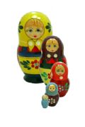 5FS408 Nesting Doll  w/Flowers Assorted