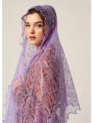 Downy lace shawl