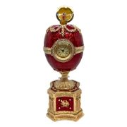 Faberge egg music box "Chanticleer" with clock