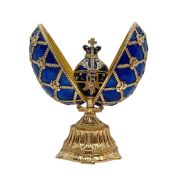 Faberge egg with crown and clock