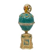 Faberge style egg "Chanticleer" with a chicken