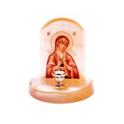 Icon with candlestick "Our Lady of Seven Arrows"