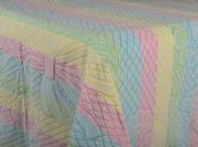 Jacquard Terry Blanket-Sheet Bows Light Rainbow