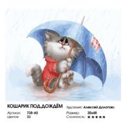 Kitten in the rain Painting by numbers.