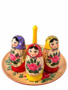 Matryoshka Tableware Set — 4 pcs, Khokhloma