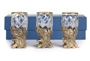 Mini Shot Glasses "Mighty Beasts"  Bear, Wolf, and Lynx (Set of 3)