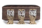 Mini Shot Glasses Mighty Beasts Wolf, Lynx & Bear (Set of 3)