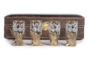 Mini Shot Glasses Mighty Beasts Wolf, Lynx, Owl & Bear (Set of 4)