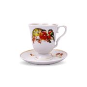 Mug and saucer Bullfinches