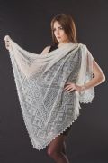 Orenburg lace knitted downy shawl