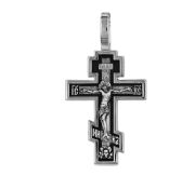 Orthodox Cross with the Crucifixion of Christ and the Prayer to the Cross