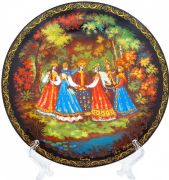 Plate "Palekh. Round dance "