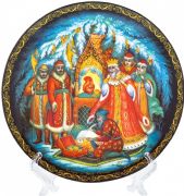 Plate "Palekh. The Tale of Tsar Saltan "