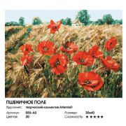 Poppy field Painting by numbers.