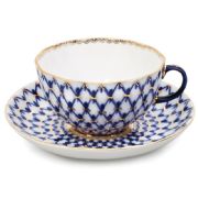 Tea cup with saucer Cobalt Net