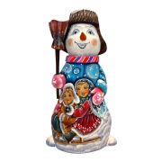 Wooden Russian Snowman